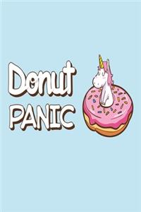 Donut Panic unicorn notebook