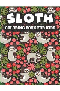 Sloth Coloring Book for Kids