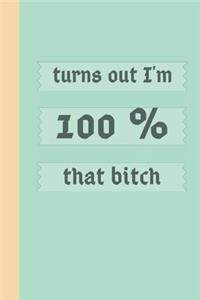 turns out I'm 100% that bitch