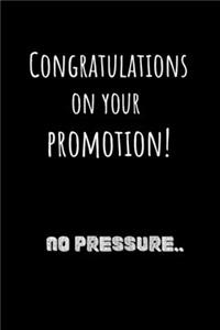 Congratulations on Your Promotion! No PRESSURE..