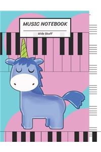 Music Notebook Wide Staff