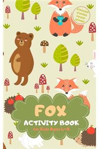Fox Activity Book for Kids Ages 4-8 Stocking Stuffers Pocket Edition