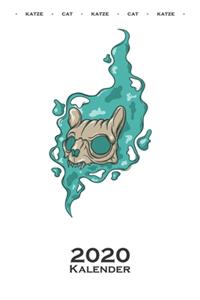 Katze Geist Totenkopf Kalender 2020