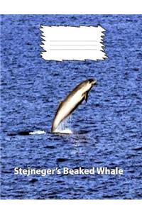 Stejneger's Beaked Whale College Ruled Line Paper Composition Book