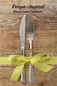 Recipe Journal Blank Lined Cookbook