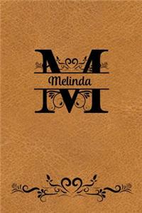 Split Letter Personalized Journal - Melinda