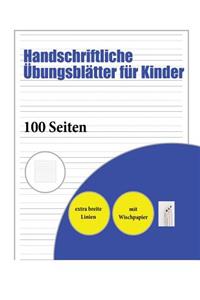 Handschriftliche Übungsblätter für Kinder