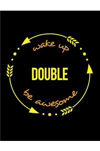 Wake Up Double Be Awesome Cool Notebook for a Stuntman and Stuntwoman, Legal Ruled Journal