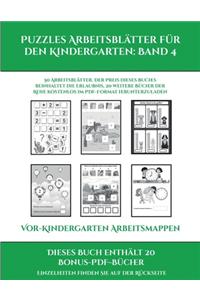 Vor-Kindergarten Arbeitsmappen (Puzzles Arbeitsblätter für den Kindergarten