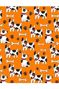 Lined Composition Notebook Journal For School Kids, Students And Teachers - Cute Dog Pattern