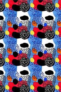 Bullet Journal Notebook Abstract Watercolor Pattern Red and Blue