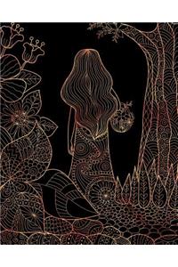 Bullet Journal Notebook Girl in the Woods 3