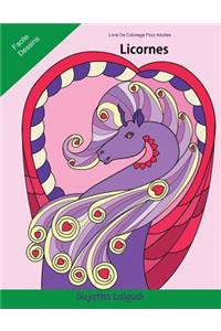 Livre de Coloriage Pour Adultes Licornes