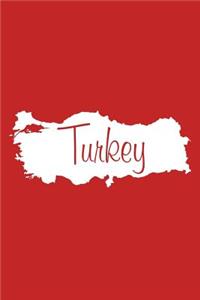 Turkey - Red 101 - Lined Notebook with Margins - 6x9