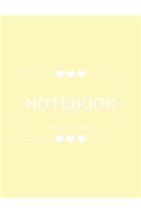 Notebook Extra Large: Cream: Notebook 8.5 X 11: Notebook 400 Pages