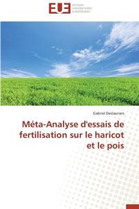 Méta-Analyse d'Essais de Fertilisation Sur Le Haricot Et Le Pois