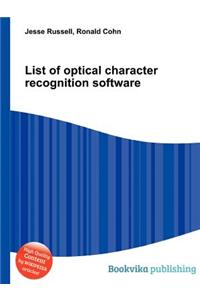 List of Optical Character Recognition Software