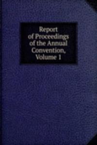 Report of Proceedings of the Annual Convention, Volume 1