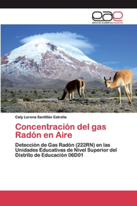 Concentración del gas Radón en Aire