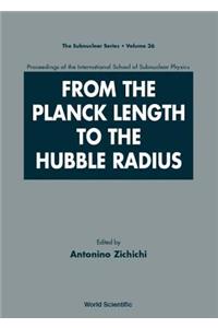 From the Planck Length to the Hubble Radius, Sep 98, Italy