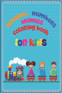 Alphabet, numbers, animals Coloring book for kids