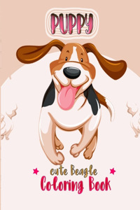 Beagle Cute Puppy Coloring Book