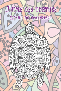 J'aime les tortues - Livre de coloriage