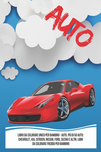Libro da colorare unico per bambino - Auto. Più di 50 auto