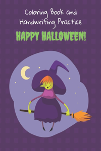 Coloring Book and Handwriting Pratice Happy Halloween