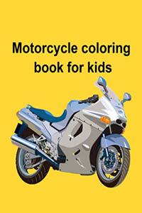 Motorcycle coloring book for kids