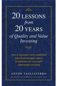 20 LESSONS from 20 YEARS of Quality and Value Investing