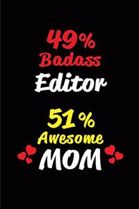 49% Badass Editor 51 % Awesome Mom