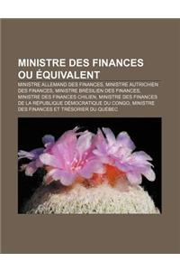 Ministre Des Finances Ou Equivalent
