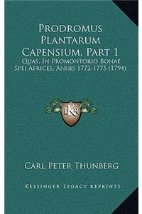 Prodromus Plantarum Capensium, Part 1