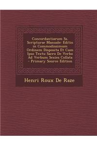 Concordantiarum SS. Scripturae Manuale