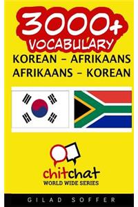 3000+ Korean - Afrikaans Afrikaans - Korean Vocabulary