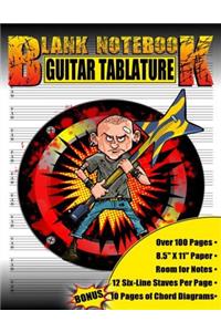 Blank Guitar Tablature Notebook