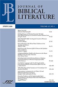 Journal of Biblical Literature, Spring 2008