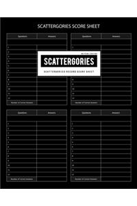 BG Publishing Scattergories Score Sheet