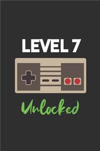 Level 7 Unlocked Celebrate 7th Birthday Video Game: 6x9 Journal for Writing Down Daily Habits, Diary, Notebook, Gag Gift -120 Pages-( Video Gamer Birthday Blank Lined Notebook)