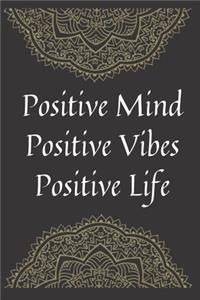 Positive Mind Positive Vibes Positive Life Notebook Dairy Exercise Tracker