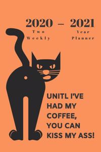 2020 - 2021 Two Year Weekly Planner - Orange Appointment Book - Funny Two-Year Agenda Notebook Gift For Cat Owners