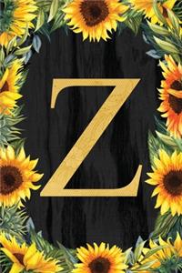 Z - Monogrammed Sunflower Journal