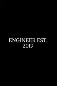 Engineer est. 2019: Civil Engineering Journal and Graduation Gift. Data Nerd Journal, Gift for Data Scientists, Engineers.Lined Journal Graduation Gift for College or U