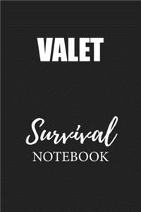 Valet Survival Notebook: Small Undated Weekly Planner for Work and Personal Everyday Use Habit Tracker Password Logbook Music Review Playlist Diary Journal