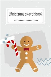 Christmas sketchbook: for children. Blank papper with frame for drawing, writing, sketching or doodling 6" x 9"