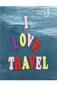 2019 I love Travel! 18 Month Academic Year Monthly Planner