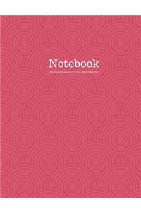 Notebook 100 Sheet/200 Pages 8.5 X 11 In.-Wide Ruled-Pink