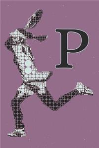 P Monogram Initial Tennis Journal