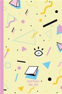 School Planner 2018 - 2019 Academic Year Geometric Yellow